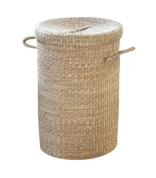 Panier à linge en jonc de mer naturel | Calicosy – Fait main & Éco-Friendly